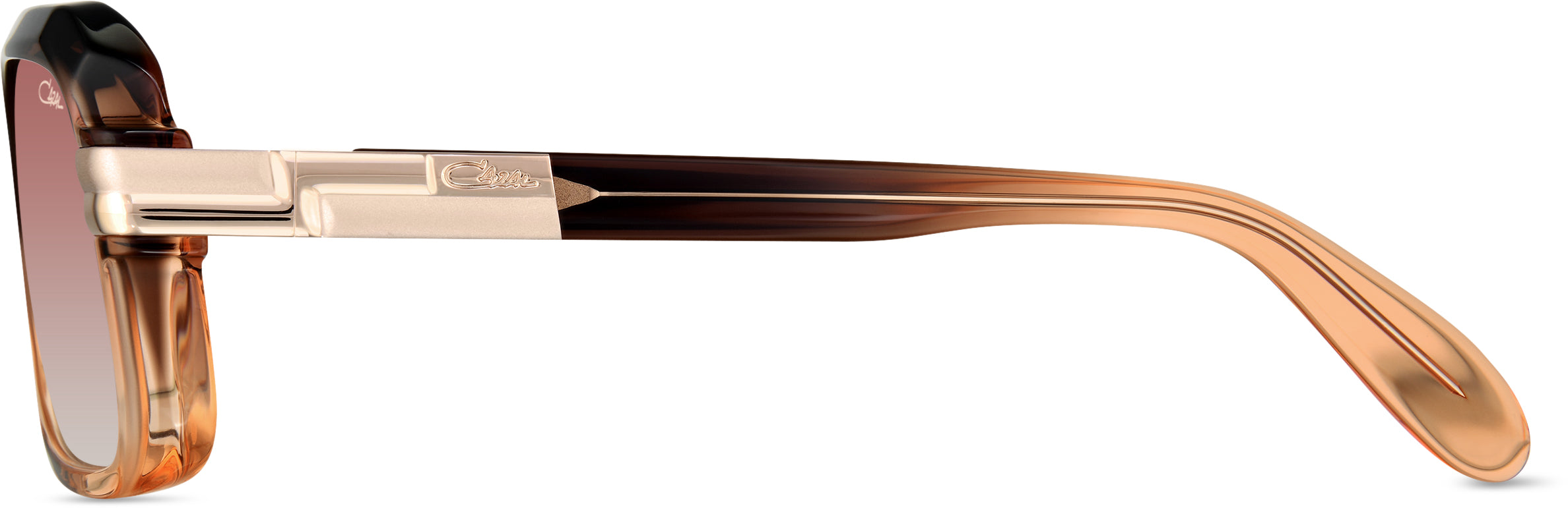 Cazal Legends 607/3 Sonnenbrille, Seitenansicht Orange-Roségold (019)