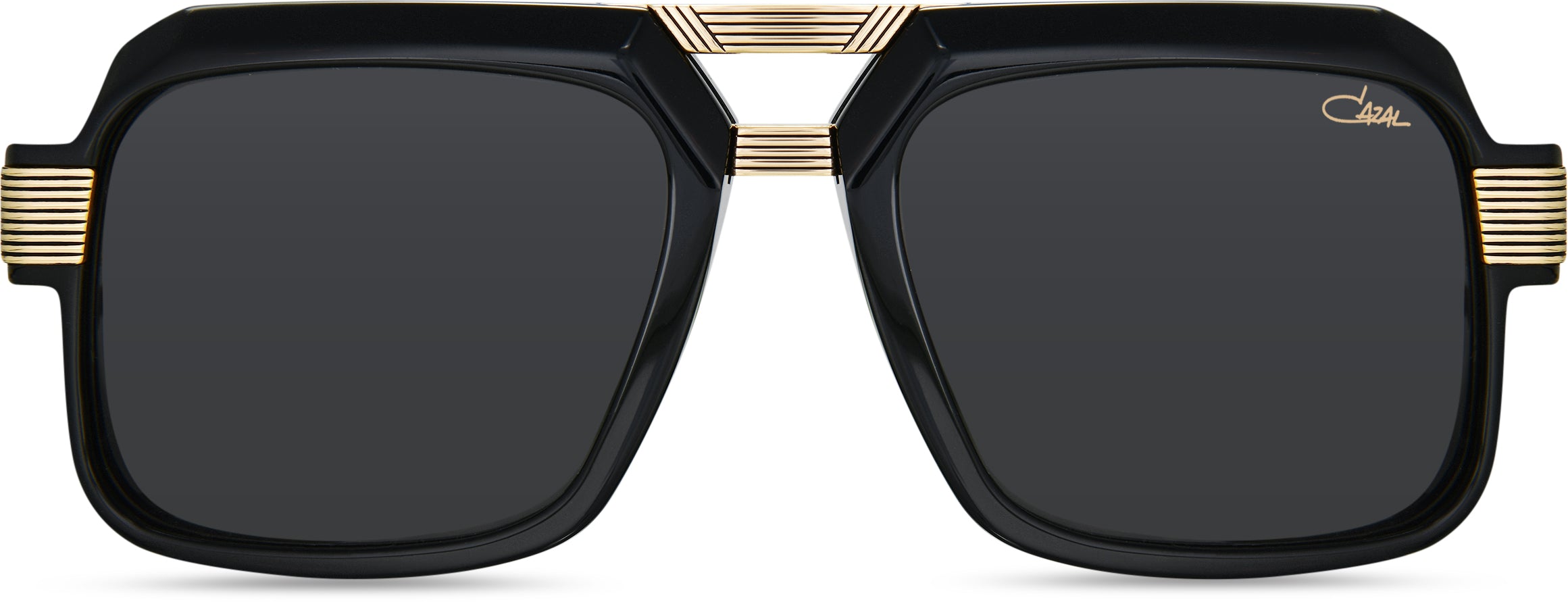 Cazal Legends 669 Sonnenbrille, Frontansicht Schwarz-Gold (001)