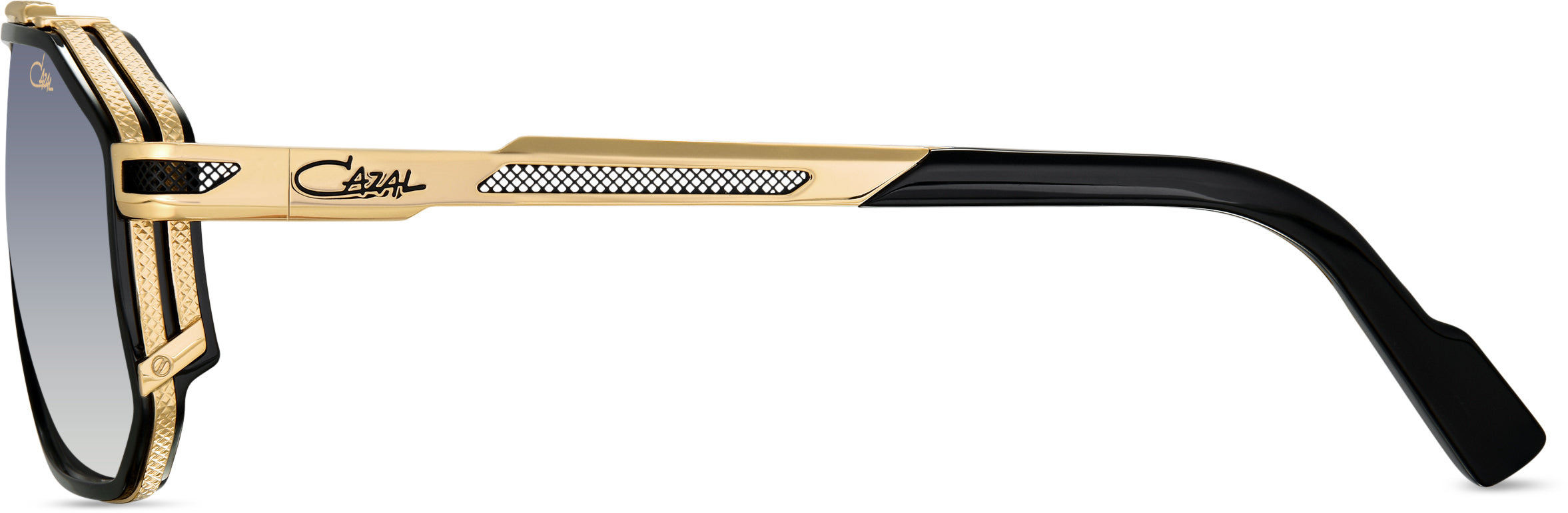 Cazal Legends 683 Sonnenbrille Schwarz-Gold, Seitenansicht