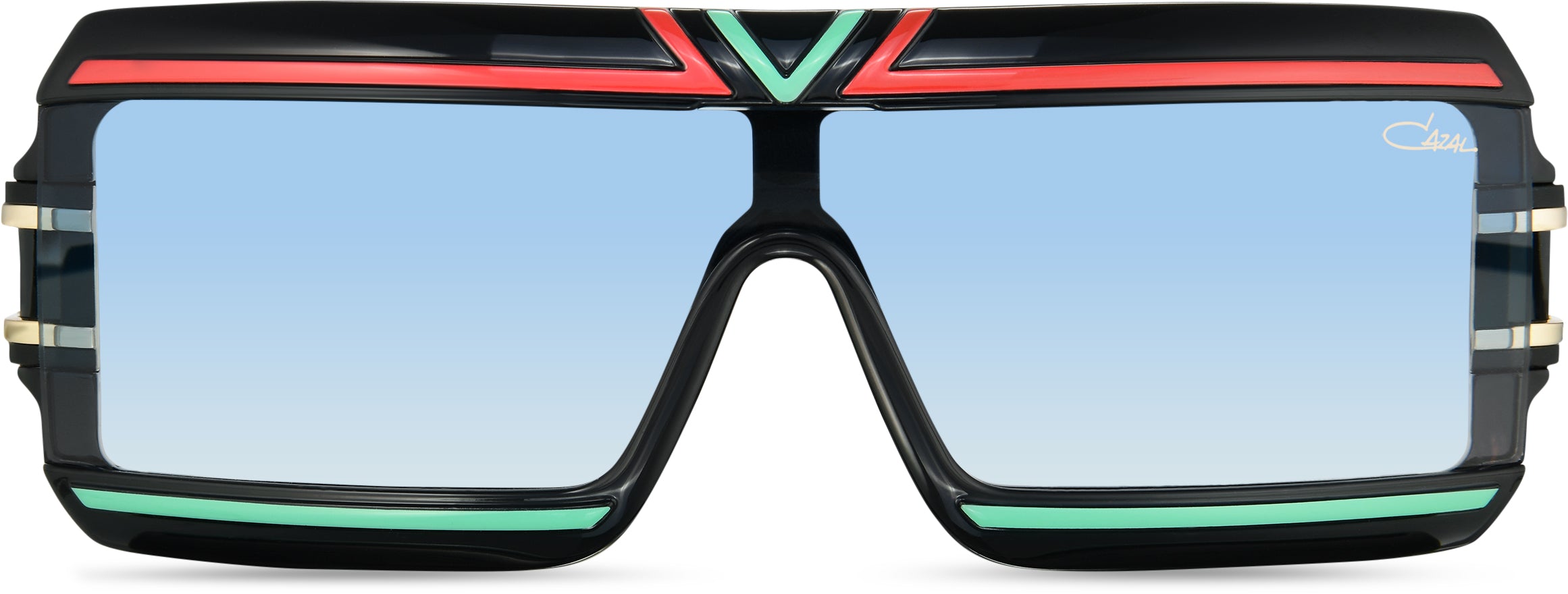 Cazal Legends 856 Sonnenbrille Schwarz-Erdbeerrot