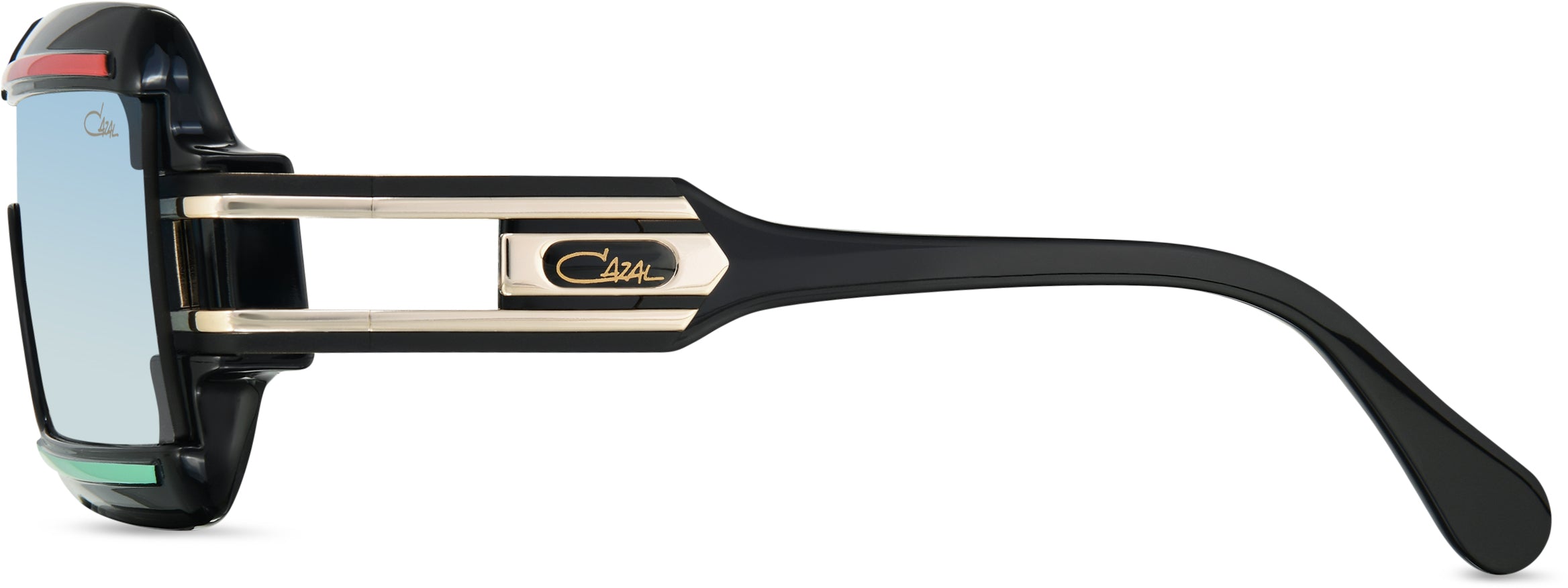 Cazal Legends 856 Sonnenbrille Schwarz-Erdbeerrot, Seitenansicht