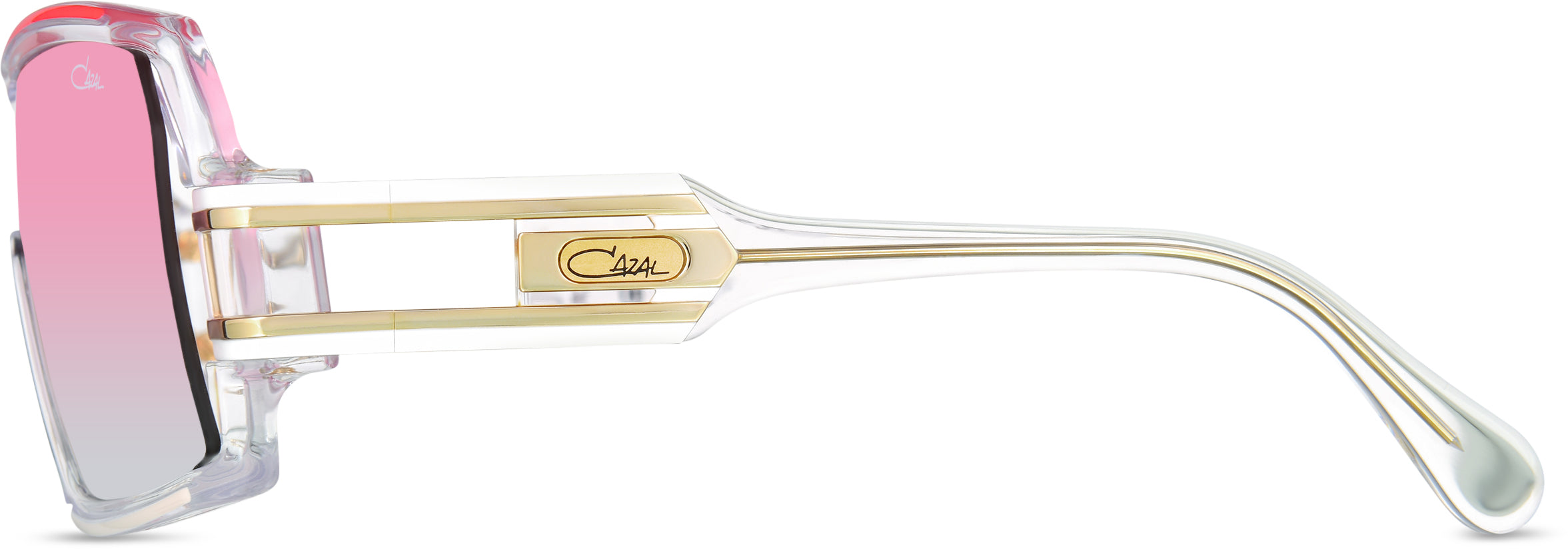 Cazal Legends 858 Sonnenbrille Kristall-Gold Bordeaux, Seitenansicht