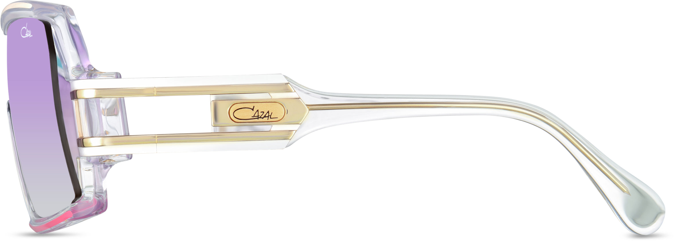 Cazal Legends 858 Sonnenbrille Kristall-Gold Violett, Seitenansicht