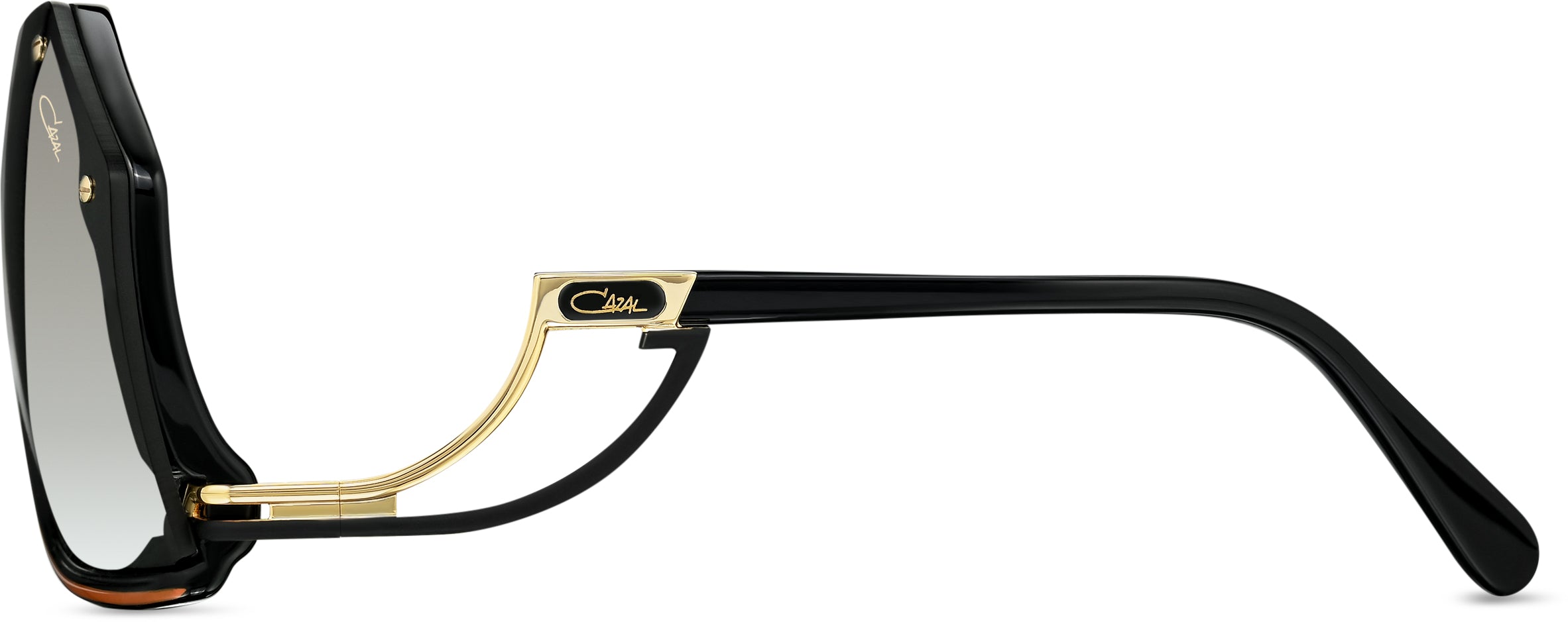 Cazal Legends 860 Sonnenbrille Schwarz-Orange, Seitenansicht