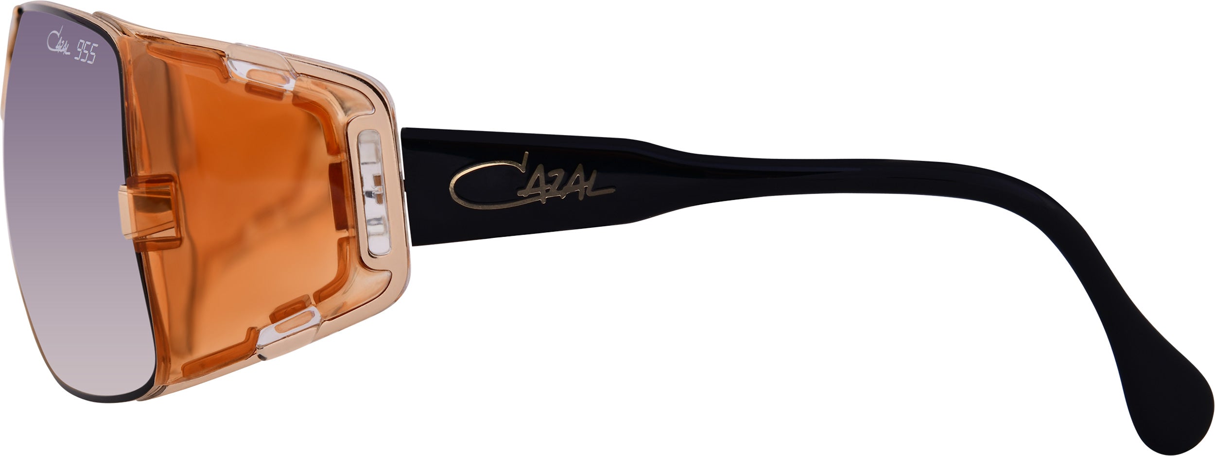 Cazal Legends 955 Sonnenbrille Schwarz-Orange, Seitenansicht