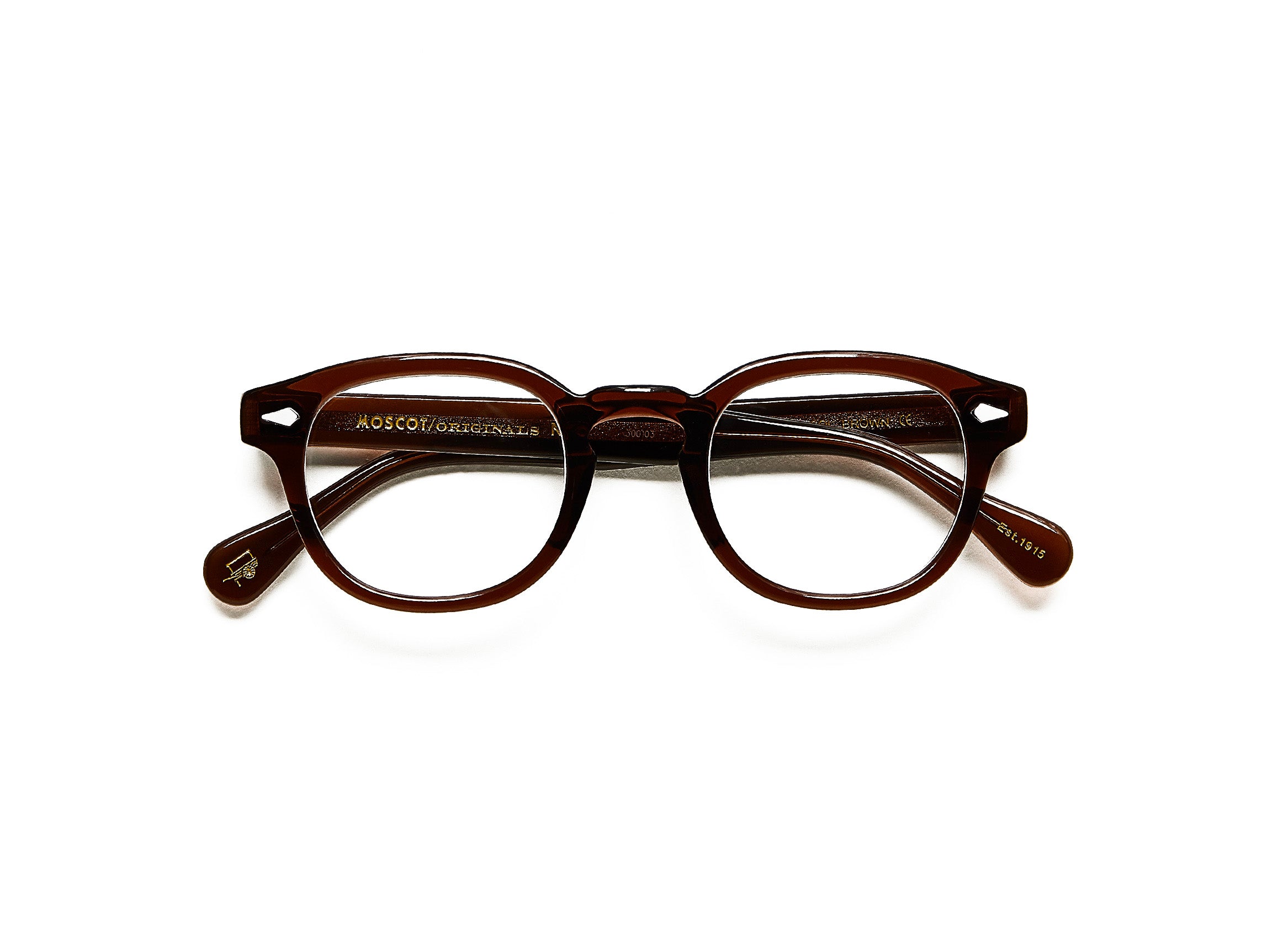 Moscot Lemtosh Brille, Frontansicht Braun