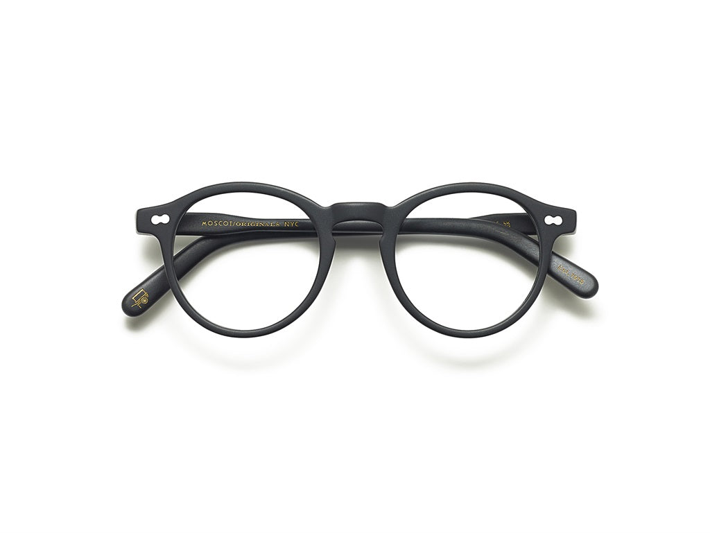 Moscot Miltzen Brille, Frontansicht Schwarz Matt