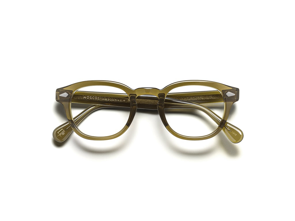 Moscot Lemtosh Brille, Frontansicht Olive Brown