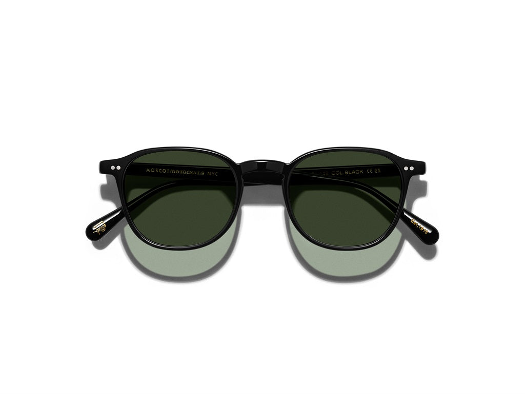 Moscot Arthur Sun Sonnenbrille, Frontansicht Schwarz