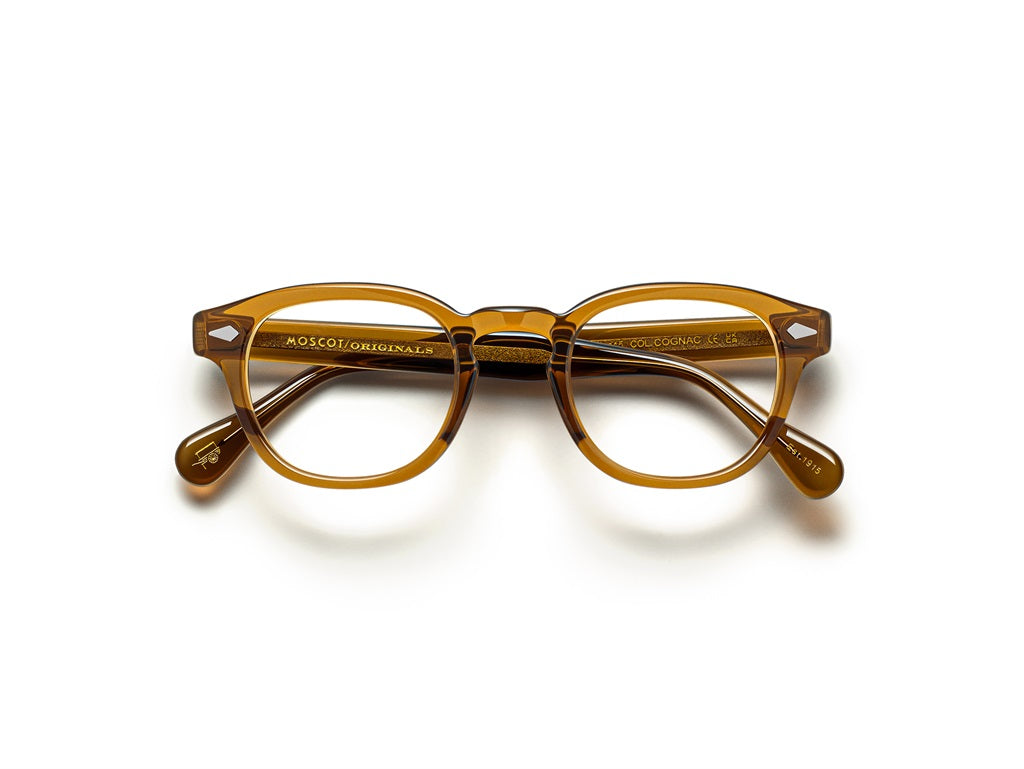 Moscot Lemtosh Brille, Frontansicht Cognac