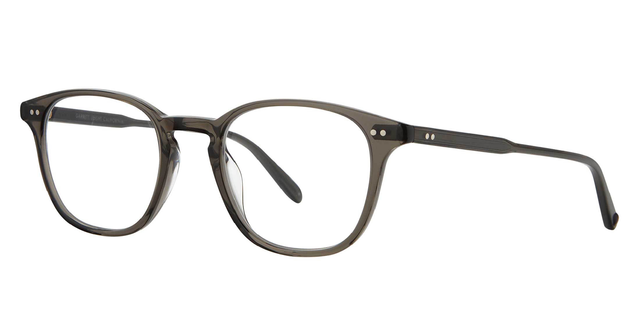 Garrett Leight Clark Brille, Schrägansicht Schwarz (BLGL)