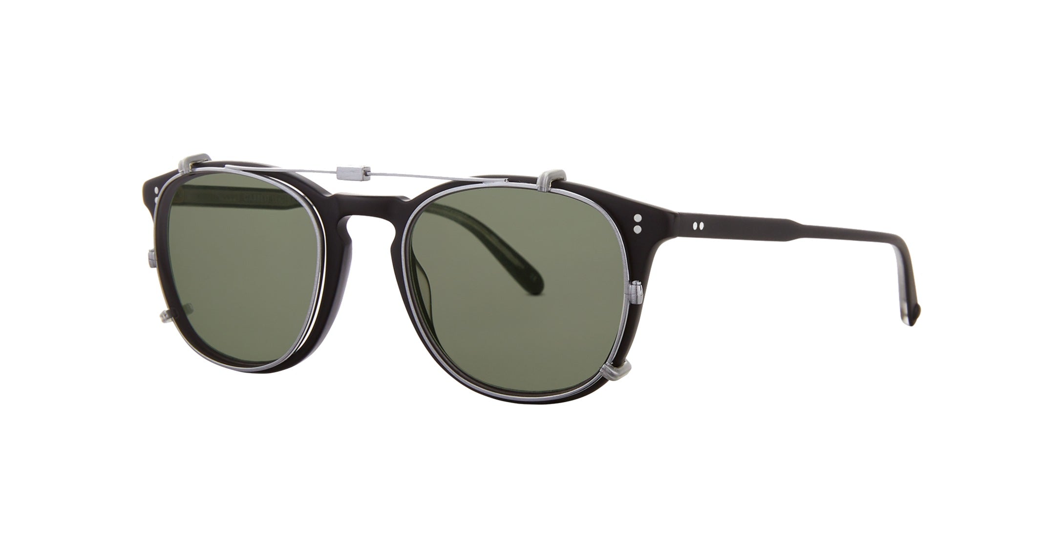 Garrett Leight Kinney Clip Brushed Silver/G15 Seitenansicht - City Optikhaus