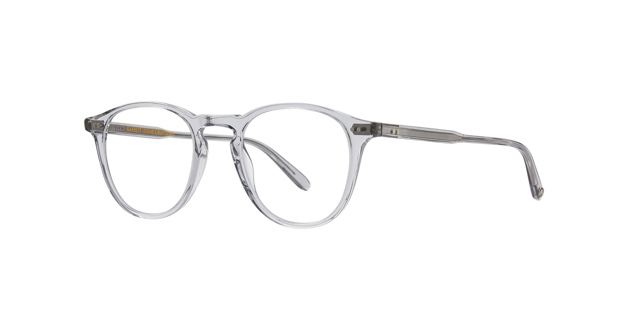 Garrett Leight Hampton Brille, Schrägansicht Bio Smoke