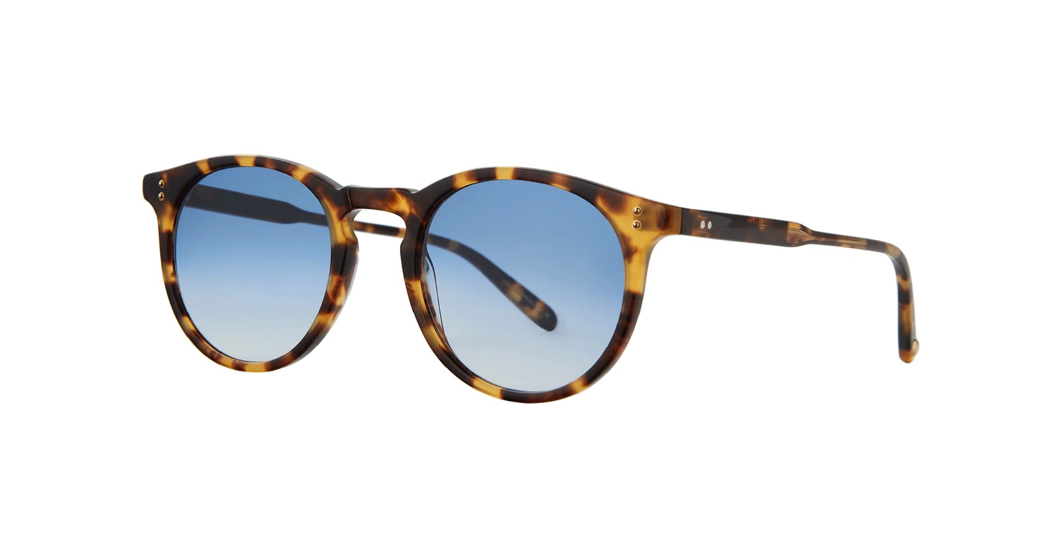 Garrett Leight Carlton Brille, Schrägansicht Spotted Tortoise Eco