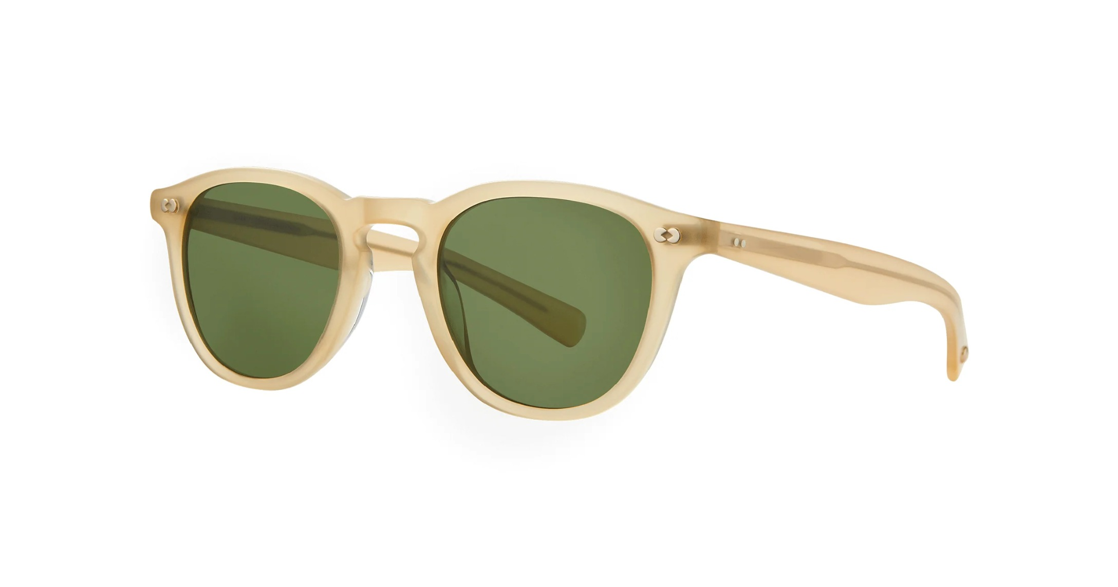 Garrett Leight Hampton X Sun Sonnenbrille, Schrägansicht Toffee