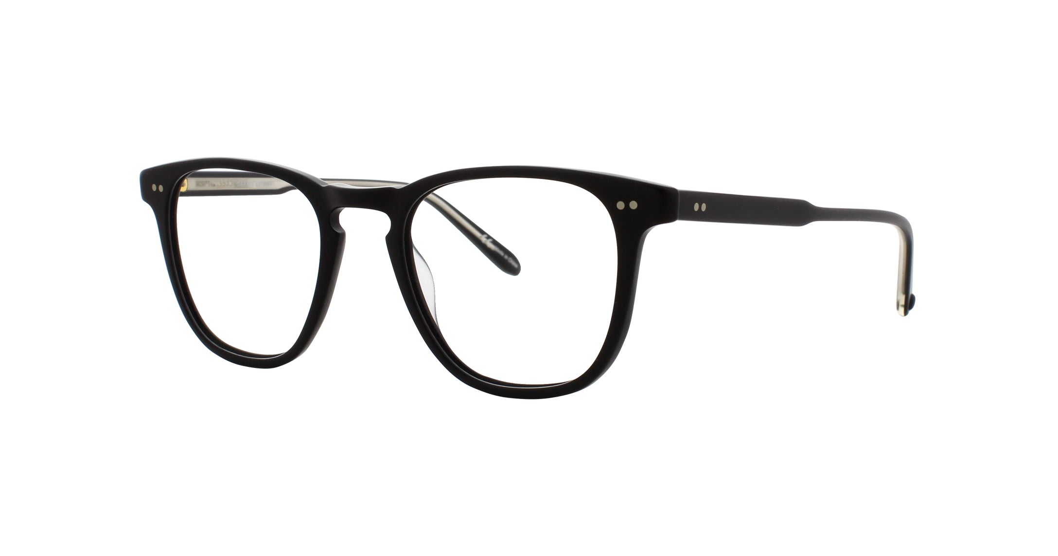 Garrett Leight Brooks Brille, Schrägansicht Matt Schwarz