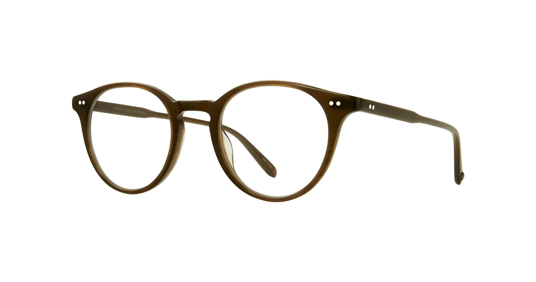 Garrett Leight Clune Brille, Schrägansicht Olive