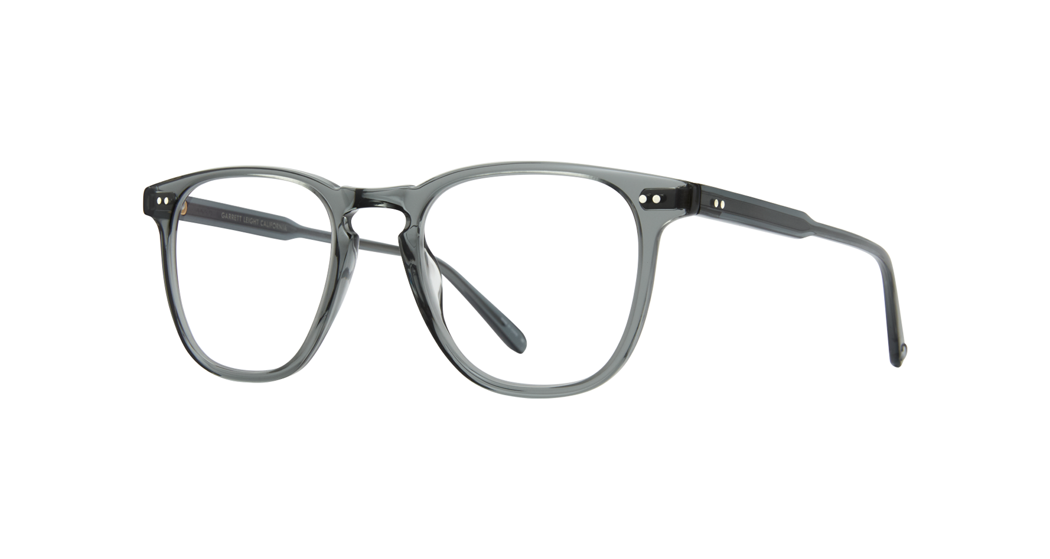 Garrett Leight Brooks Brille, Schrägansicht Sea Grey