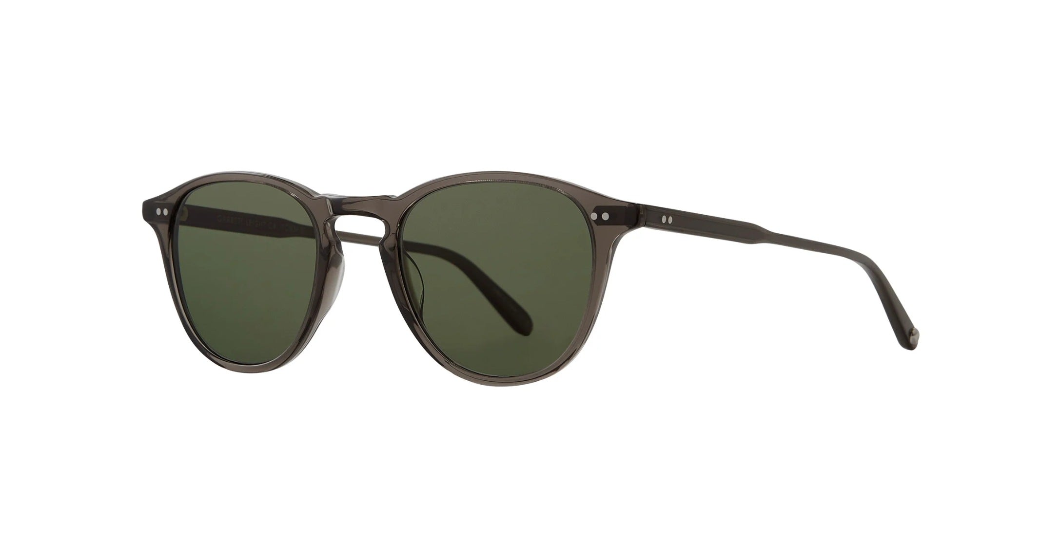Garrett Leight Hampton Sun Sonnenbrille, Schrägansicht Black Glass