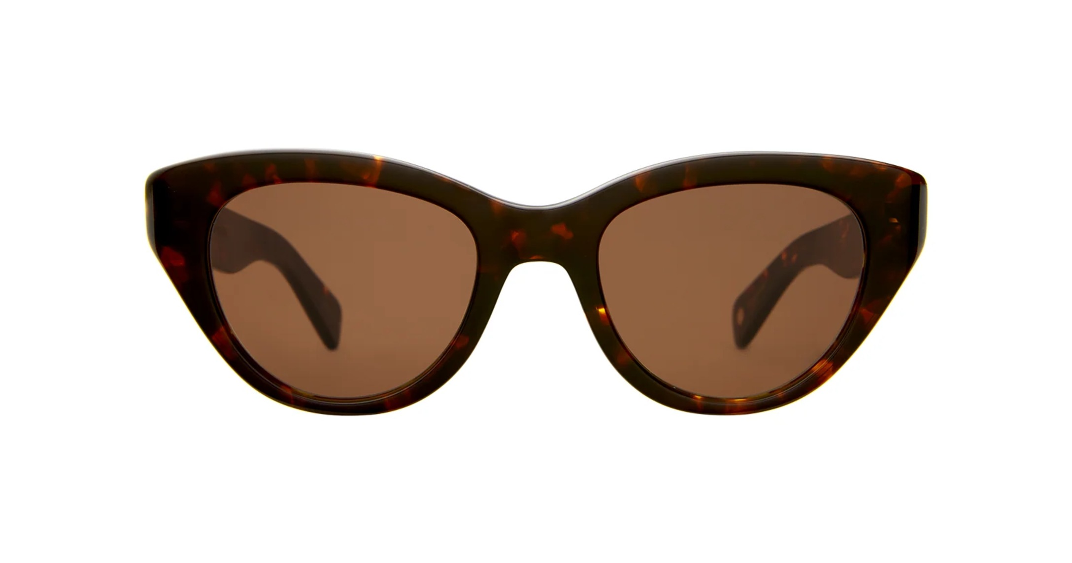 Garrett Leight Dottie Sun Sonnenbrille, Frontansicht Caviar Tortoise