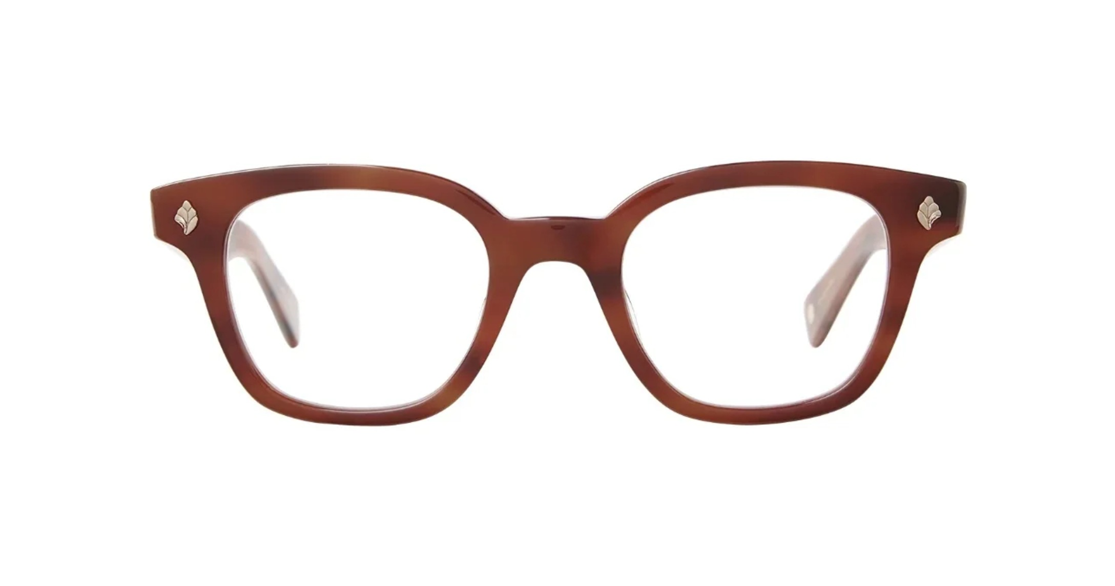 Garrett Leight Naples Brille, Frontansicht Vintage Burnt Tortoise