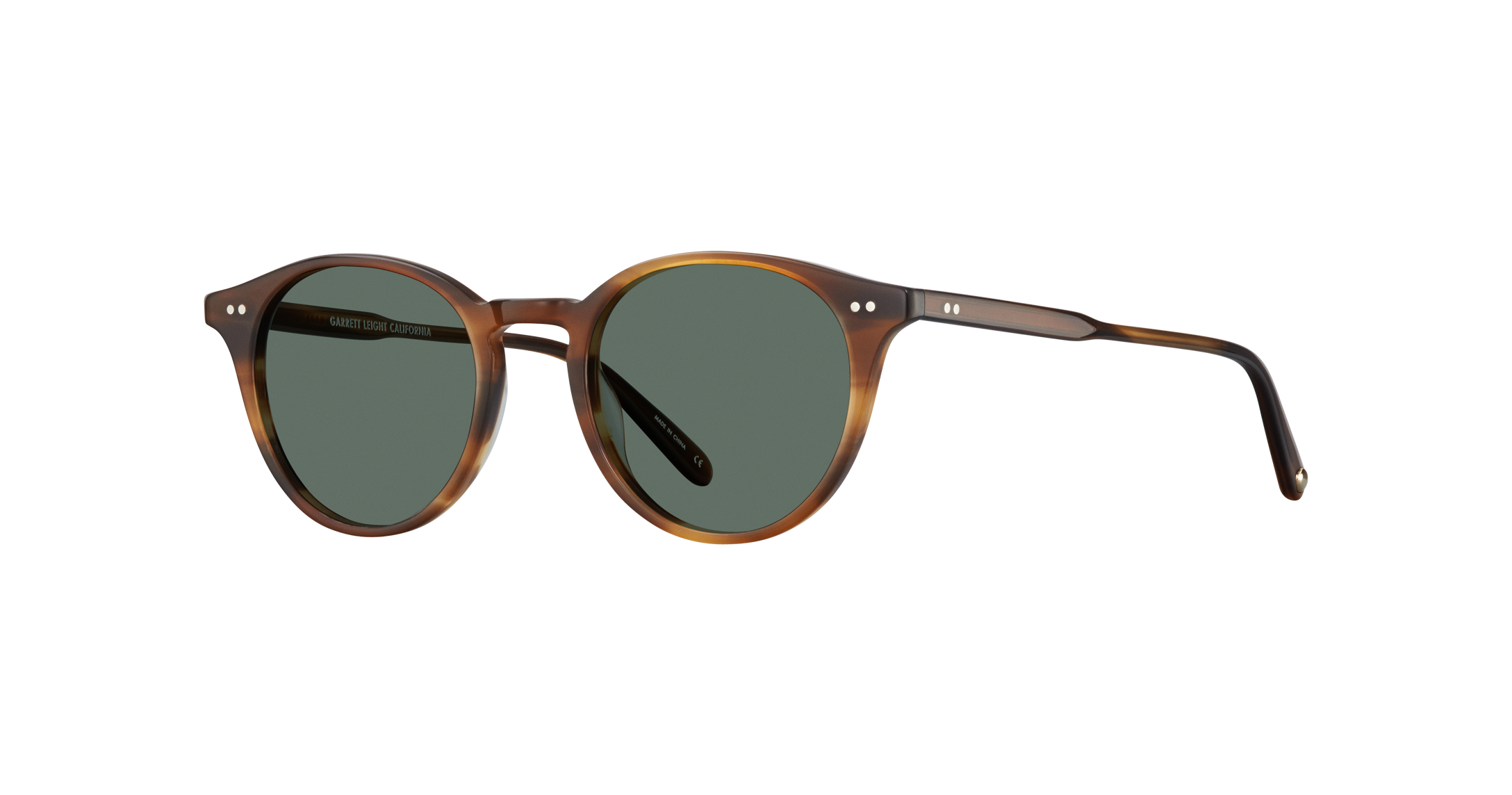 Garrett Leight Clune Sun Sonnenbrille, Schrägansicht True Demi