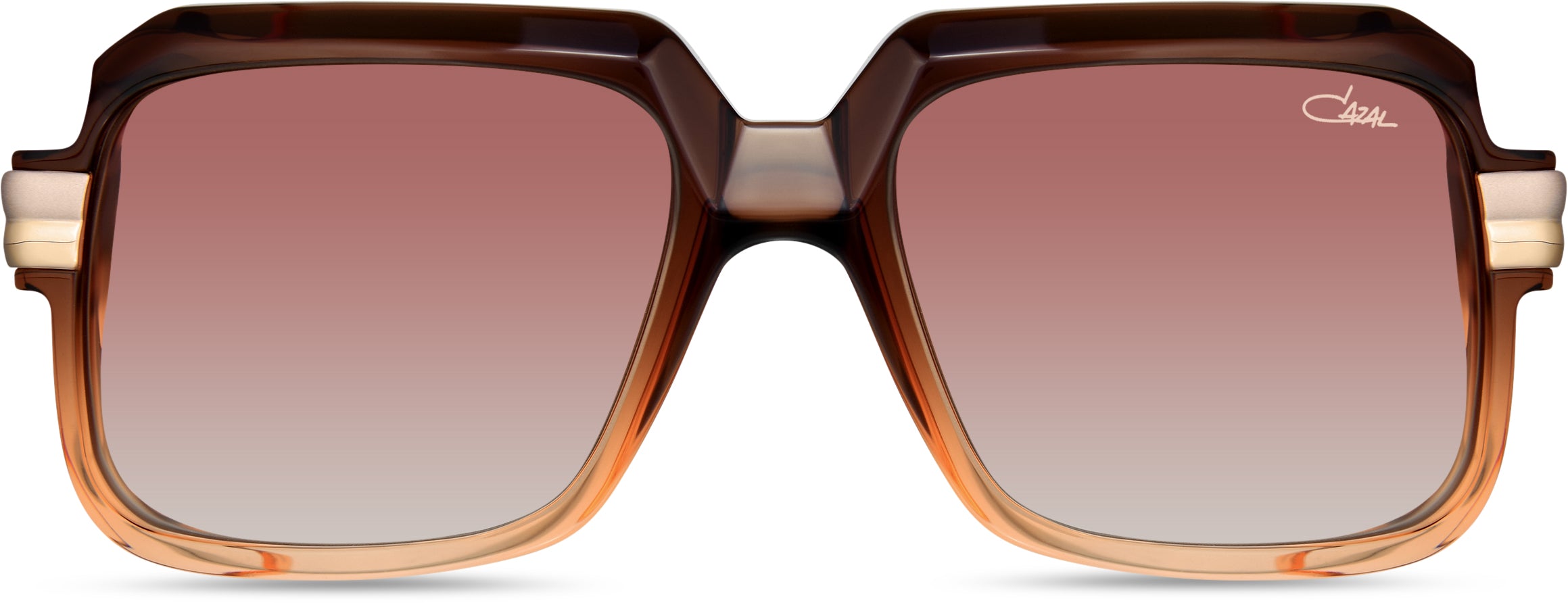 Cazal Legends 607/3 Sonnenbrille, Frontansicht Orange-Roségold (019)
