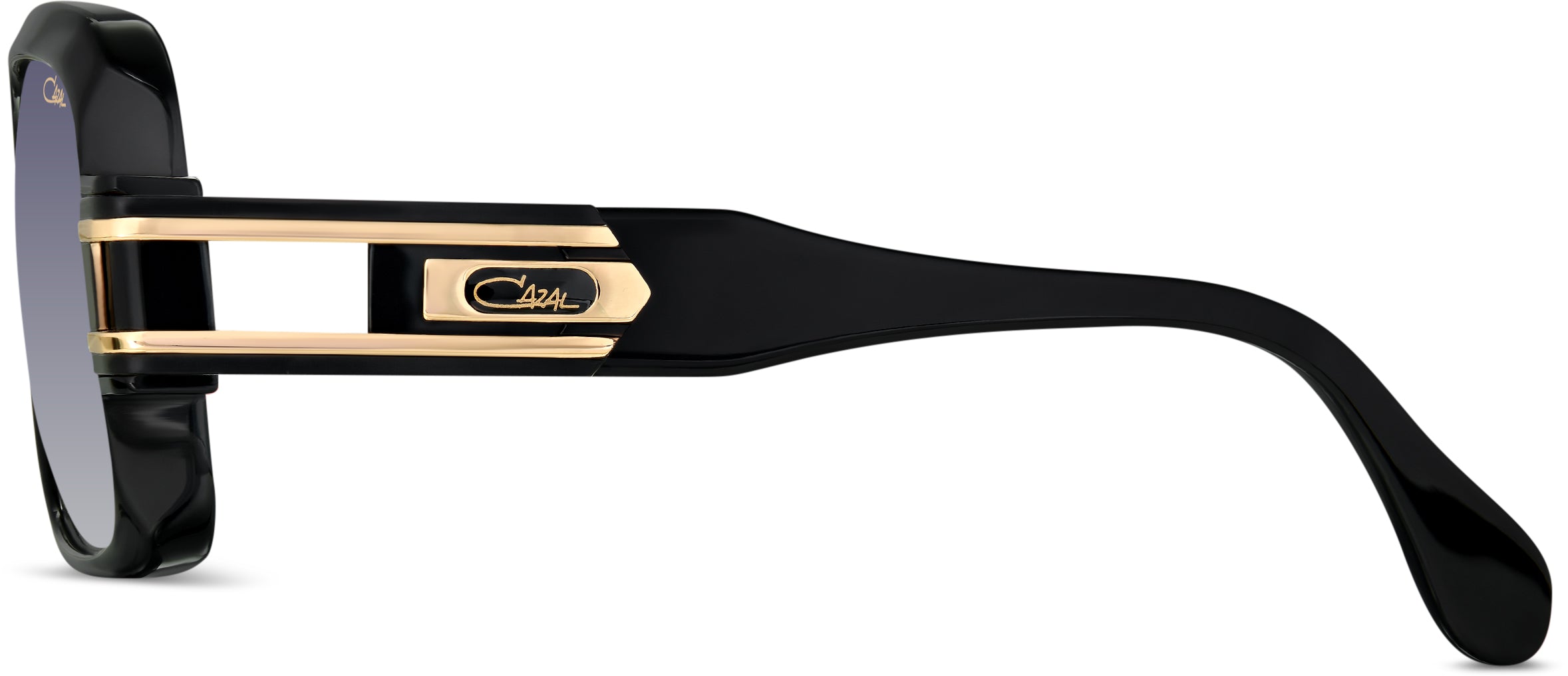 Cazal Legends 623/3 Sonnenbrille, Seitenansicht Schwarz-Gold (001)