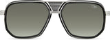 Cazal Legends 666 Sonnenbrille, Frontansicht Schwarz-Silber (002)
