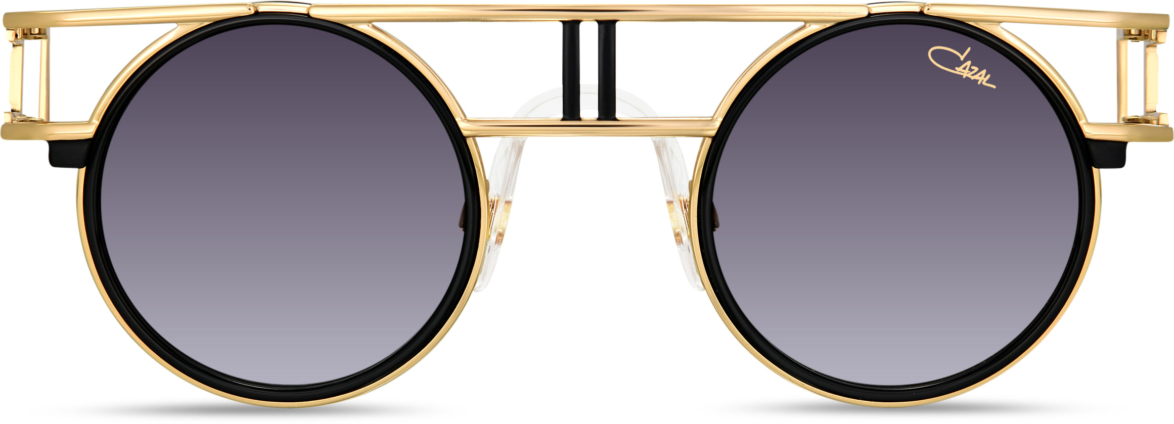 Cazal Legends 668 Sonnenbrille, Frontansicht Schwarz-Gold (001)