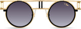Cazal Legends 668 Sonnenbrille, Frontansicht Schwarz-Gold (001)