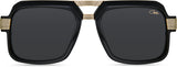 Cazal Legends 669 Sonnenbrille, Frontansicht Schwarz-Gold (001)