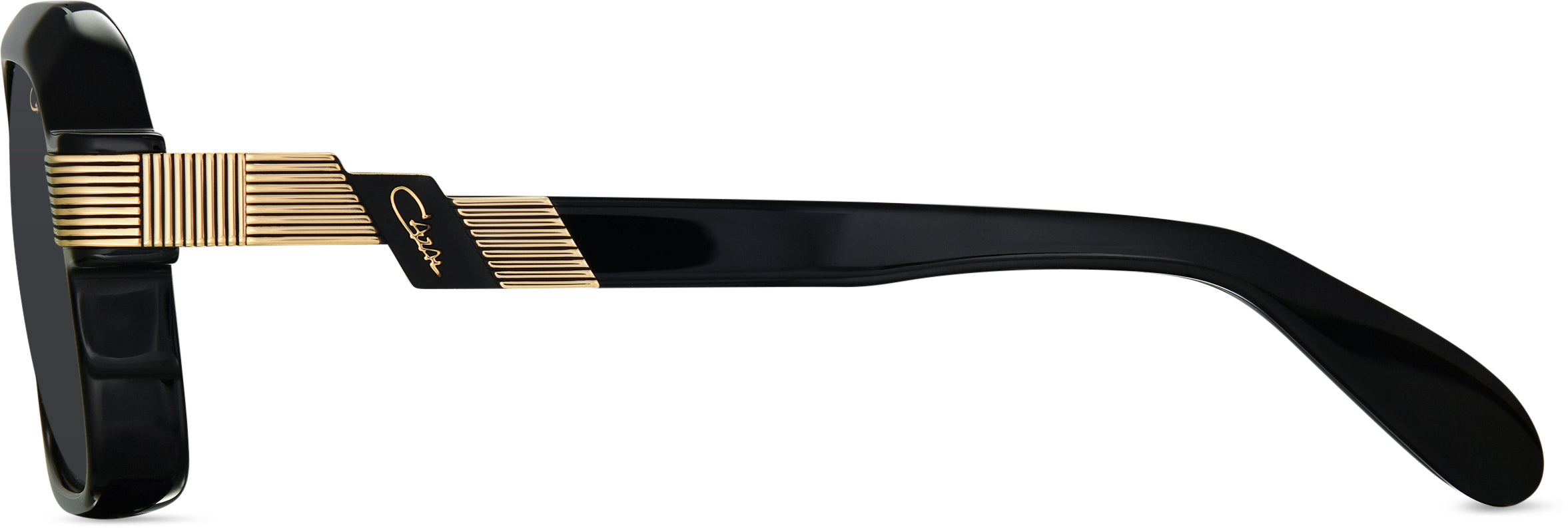 Cazal Legends 669 Sonnenbrille, Seitenansicht Schwarz-Gold (001)