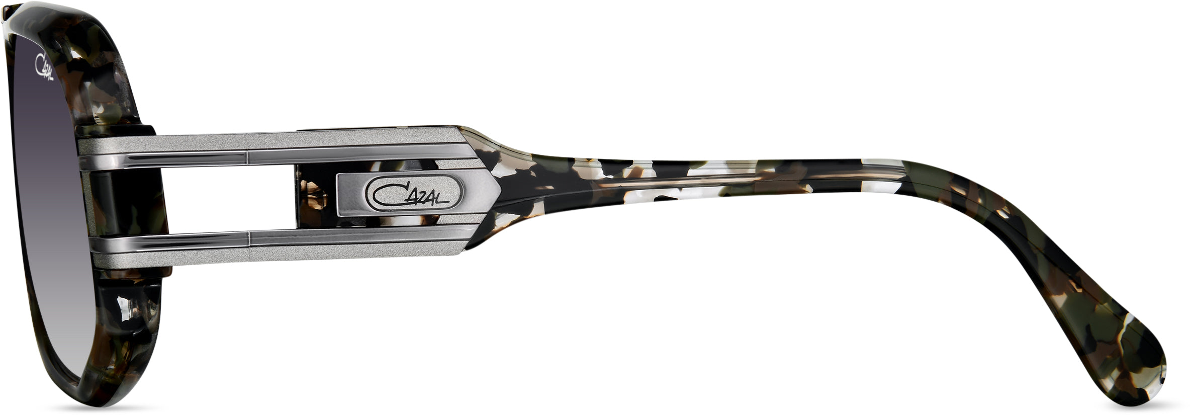 Cazal Legends 675 Sonnenbrille Oliv-Gunmetal, Seitenansicht