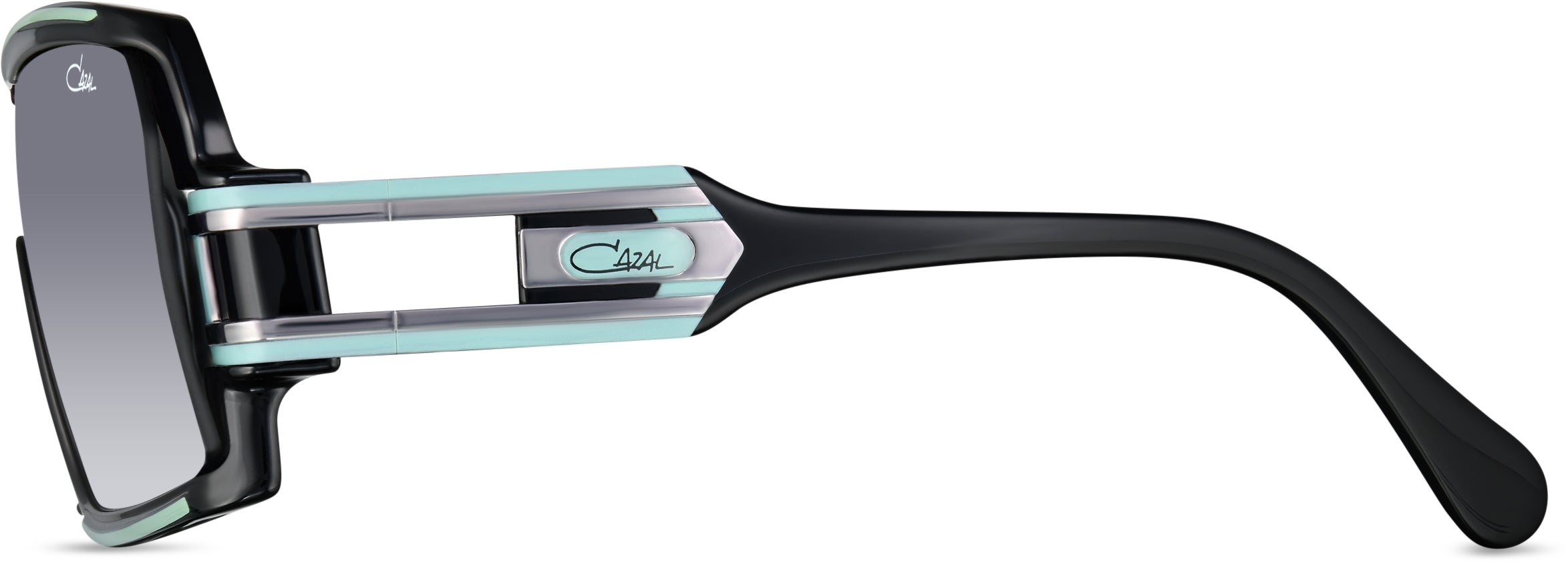 Cazal Legends 858 Sonnenbrille Schwarz-Gunmetal, Seitenansicht