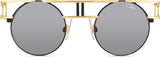 Cazal Legends 958 Sonnenbrille, Frontansicht Schwarz-Gold (302)