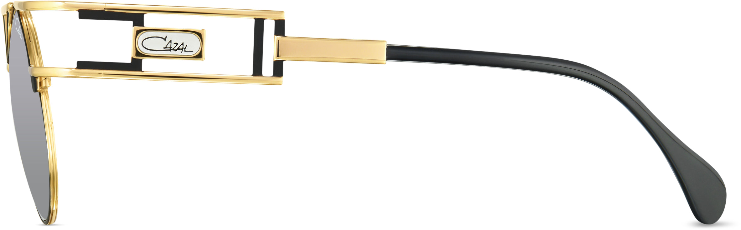 Cazal Legends 958 Sonnenbrille, Seitenansicht Schwarz-Gold (302)