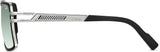 Cazal 6033/3 Sonnenbrille Schwarz-Silber Matt, Seitenansicht