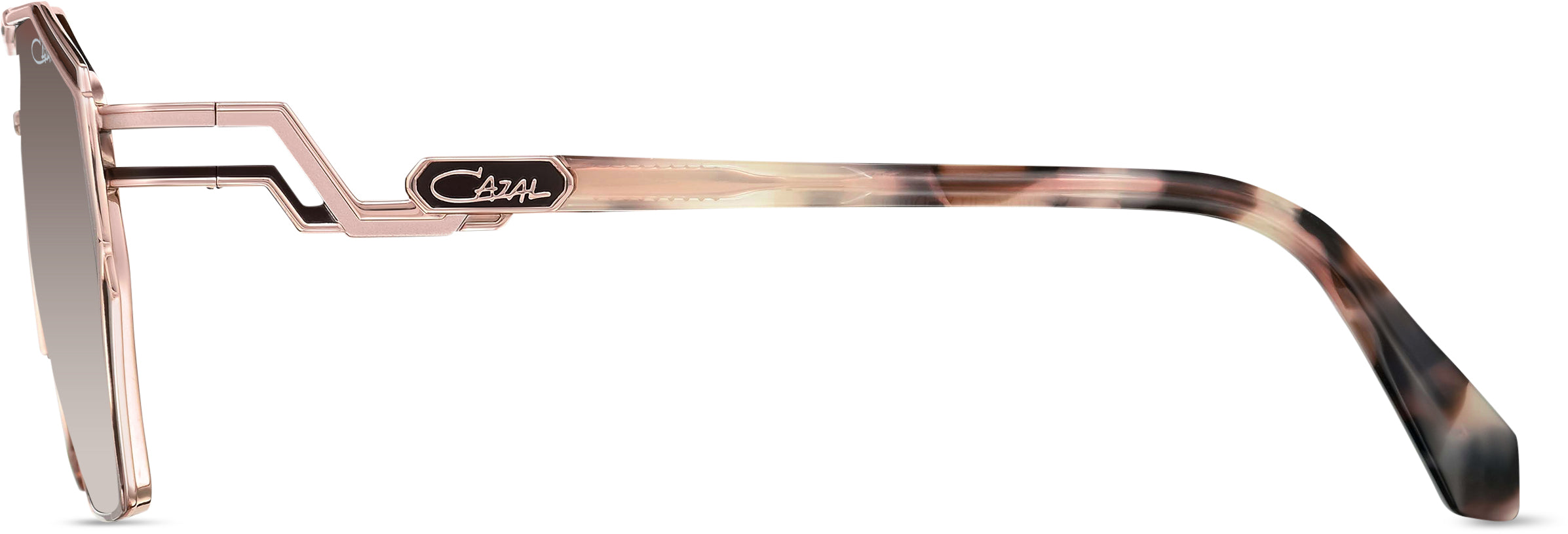 Cazal 9506 Sonnenbrille Havanna-Roségold, Seitenansicht