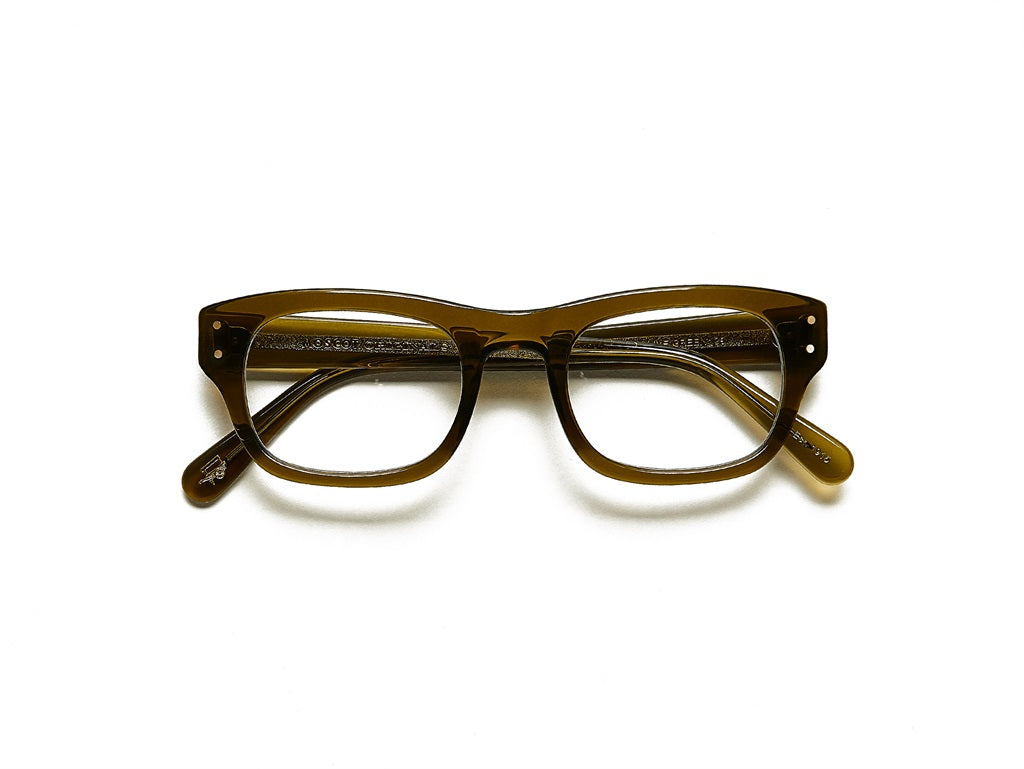 Moscot Nebb Brille, Frontansicht Olive Green