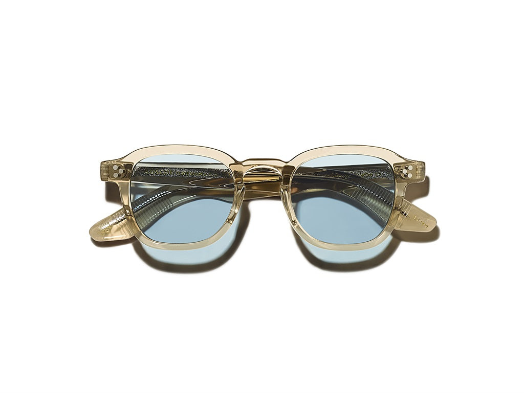 Moscot Momza Sun Sonnenbrille, Frontansicht Cinnamon/Blue