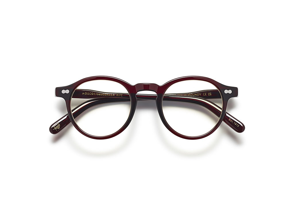 Moscot Miltzen Brille, Frontansicht Burgundy