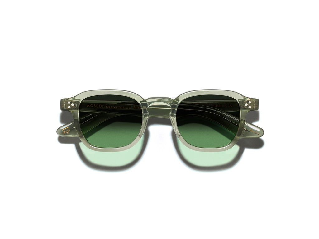 Moscot Momza Sun Sonnenbrille, Frontansicht Sage/Forest Wood