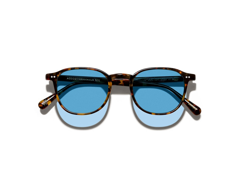 Moscot Arthur Sun Sonnenbrille, Frontansicht Tortoise/Celebrity Blue