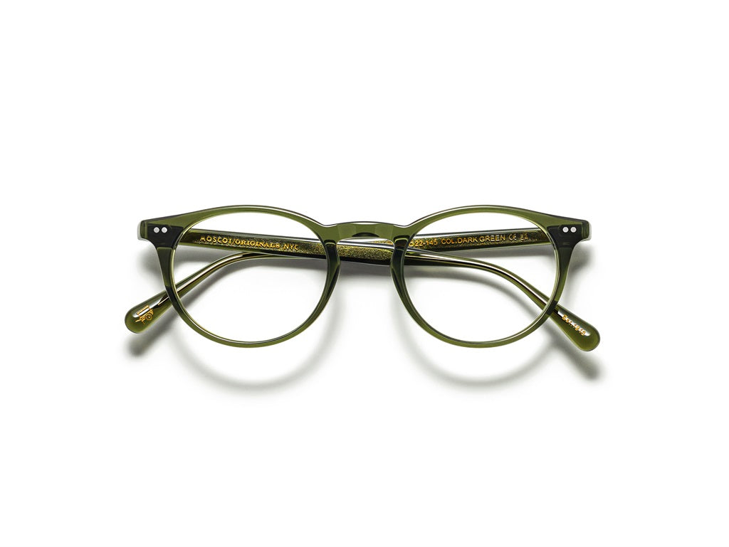 Moscot Frankie Brille, Frontansicht Dark Green