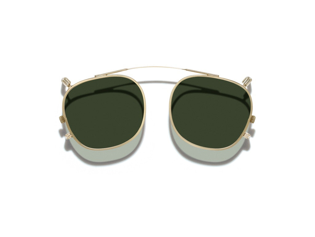 Moscot Dolt Clip Sonnenclip, Frontansicht Gold, G-15 Gläser