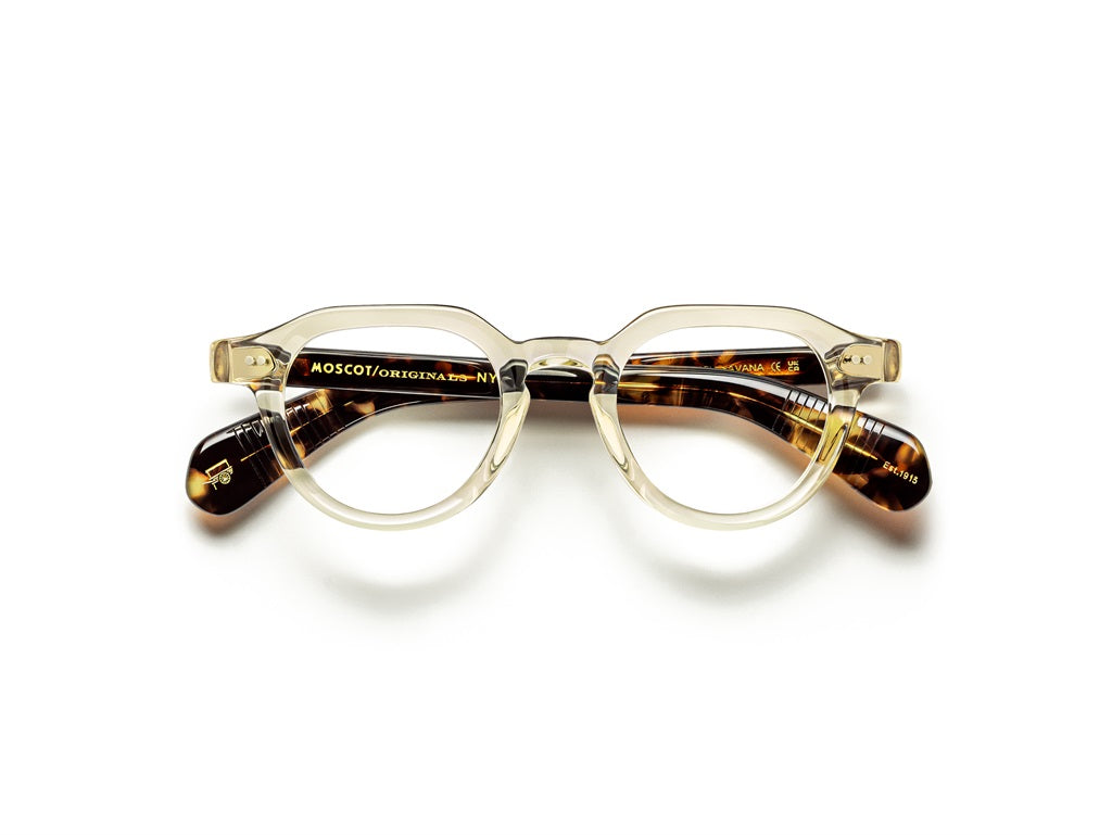 Moscot Baitsim Brille, Frontansicht Flesh/Havana