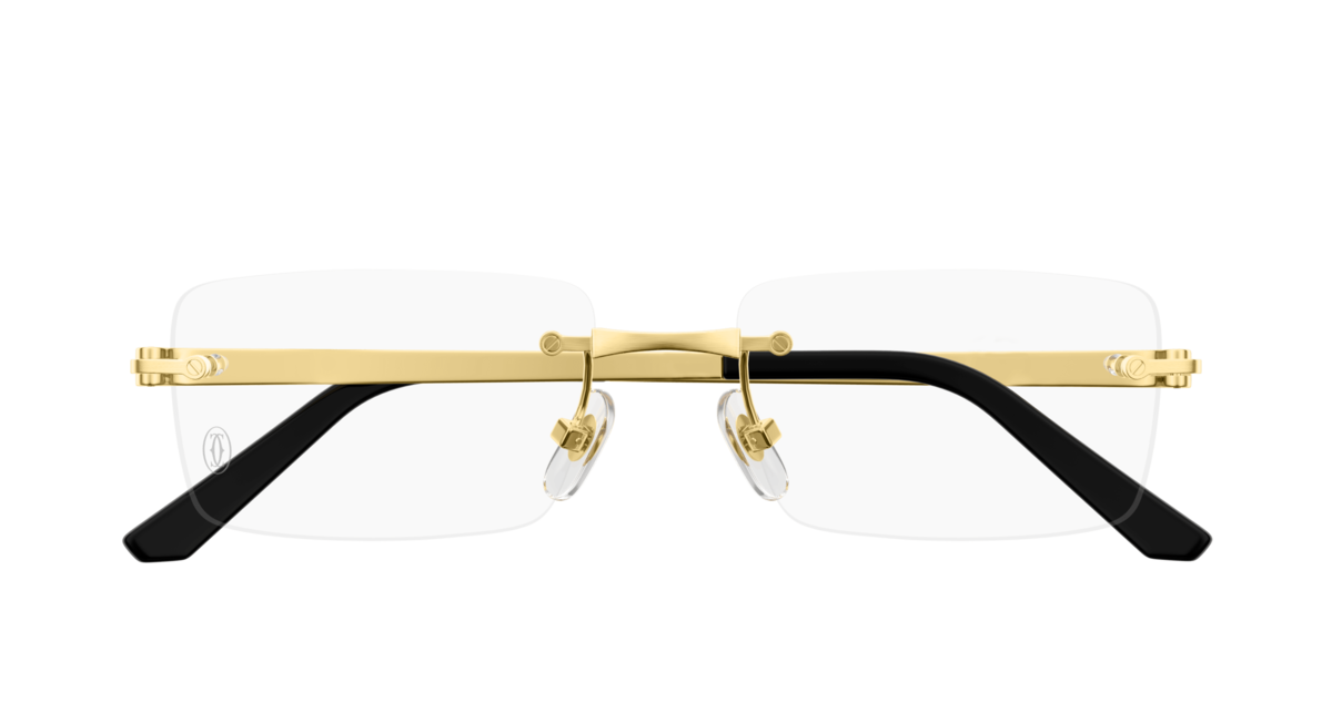 18k Gold Cartier Glasses Solid Gold Eyewear Cartier 18k Gold