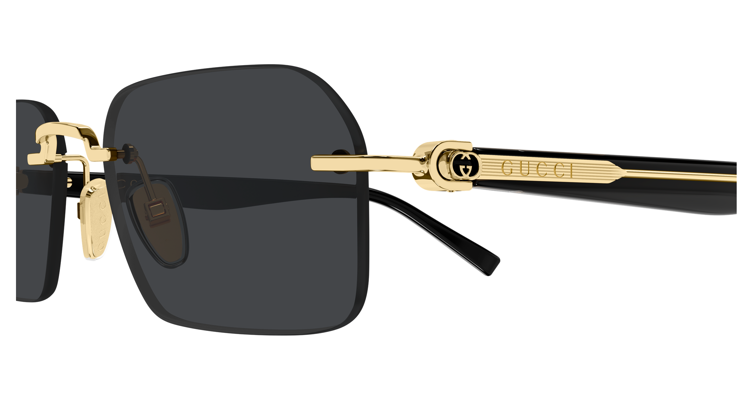 Gucci 2259S Gold/Schwarz/Grau (001), Ansicht 3