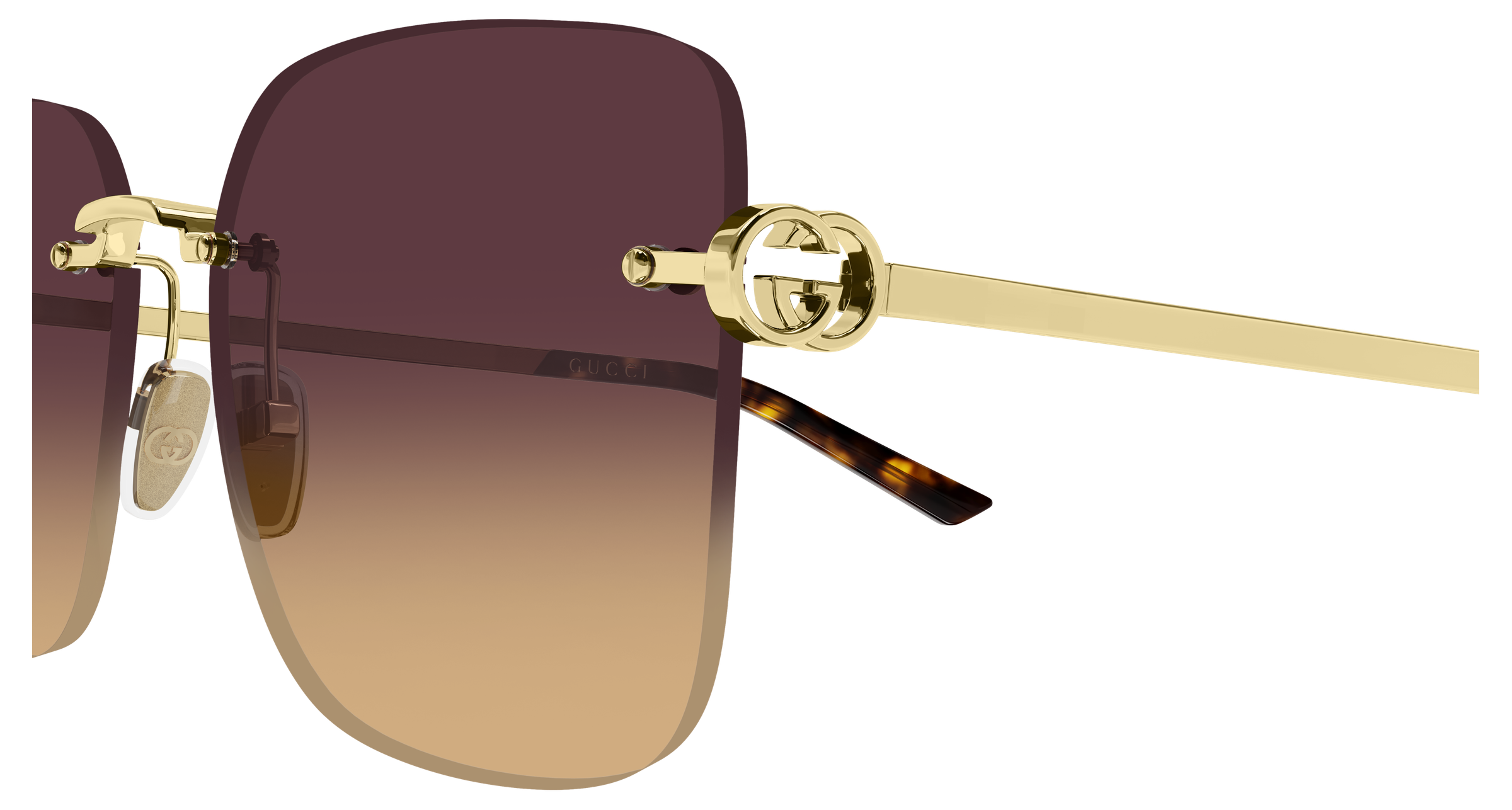 Gucci 2229SA Gold/Rot (003), Ansicht 3